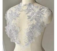 OIFAODAO, Patch di Fiori Ricamati con Paillettes Fatti a Mano Fai da Te Applique Abito da Sposa Accessori di Abbigliamento Toppa in Pizzo,Toppe da Cucire(Gris)