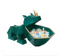 OIFAODAO, Piatto di frutta a forma rinoceronte, piatto in resina, in stile origami nordico, con ornamenti for la decorazione della casa,Vassoio della frutta(Gris)