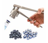 OIFAODAO Pinze tappatrici, Crimpatrice Manuale in Acciaio Inossidabile Argentato, Strumento for crimpare Tappi di Bottiglia, crimpatrice/Macchina tappatrice Portatile, for casa, Ospedale(15mm)