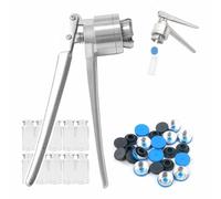 OIFAODAO Pinze tappatrici, Macchina tappatrice Portatile in Acciaio Inossidabile di Diverse Dimensioni, for imballaggio, scuole, Laboratori e Famiglie(32mm)