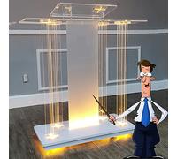 OIFAODAO, Podio in Acrilico, pulpito for Chiesa, podio Rotante for Insegnanti, leggii e podi for Aula in, Matrimonio, Trasparente ，Podici in Piedi