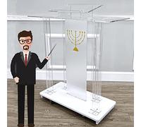 OIFAODAO, Podio rotolante, pulpito Mobile for Chiesa, podio Acrilico for conferenze for Insegnanti, ristoranti, Matrimoni, uffici e aule ，Podici in Piedi