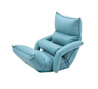 OIFAODAO， Poltrona for divano da pavimento regolabile con braccioli e cuscino, poltrona reclinabile pieghevole imbottita a 42 posizioni, spugna ad alta resilienza,Il divano pigro(Blue)