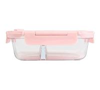 OIFAODAO, Portapranzo Bento Box; La materia prima è vetro borosilicato; Facile da pulire; Non facile assaporare; guidare,Contenitore per il pranzo(Pink)