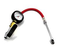 OIFAODAO Pressione pneumatica， Pistola for gonfiaggio Pneumatici ad Alta precisione da 220 PSI for impieghi gravosi con Tubo Flessibile dell'Aria a Prova di perdite, Compatibile Auto e Camion(Red)