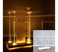 OIFAODAO, Pulpiti da leggio in plexiglass for chiese, pulpito Chiesa Trasparente con Ampia Superficie di Lettura for la Preghiera Nuziale in Aula for Eventi ，Podici in Piedi(B)