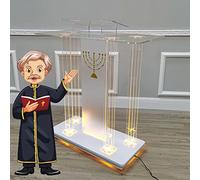 OIFAODAO, Pulpiti in Acrilico for chiese, Supporto for podio Trasparente, scrivania for Hostess, for con Mobile, for Portatile for Chiesa in Aula ，Podici in Piedi