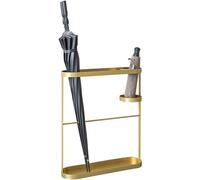 OIFAODAO Rastrelliere per ombrelli, Cestino Portaombrelli Rettangolare for Ingresso, Robusto in Ferro Battuto, for Ombrello Lungo/Corto(Gold)