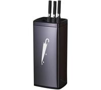 OIFAODAO Rastrelliere per ombrelli, Supporto for Lobby di Hotel Verticale, Quadrato for la casa, Secchio for ombrelli da Ufficio in Acciaio Inossidabile, Senza Installazione(Black Color)