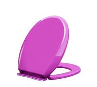OIFAODAO, Robusti sedili WC for, a Forma Rotonda/a di D/V, raccordi fissi con Cerniera Durevole,Sedile per WC(Purple,O4245*35.6CM)