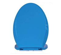 OIFAODAO, Robusti sedili WC for, a Forma Rotonda/a di D/V, raccordi fissi con Cerniera Durevole,Sedile per WC(Blu,V4448*35CM)