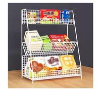 OIFAODAO, Scaffali da pavimento for carichi pesanti, scaffale scrivania in filo metallico, scaffalatura metallica supermercato,Scaffale per l'esposizione delle merci(White,30x18x45cm)