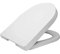 OIFAODAO, Sedile WC a Forma di D Chiusura Ammortizzata Cerniera Regolabile Sgancio rapido Coprivaso Fisso Superiore Coperchio del Bagno UF,Sedile per WC