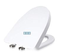 OIFAODAO, Sedili WC for Resistenti, Sedile a Forma di V - Raccordi fissi Superiori/Chiusura Ammortizzata,Sedile per WC(Wit)