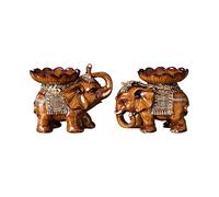 OIFAODAO, Set di piatti da frutta in resina, 2 secca con noci dall'aspetto elefante, ornamenti decorativi squisiti, vassoio portata for snack e caramelle,Vassoio della frutta