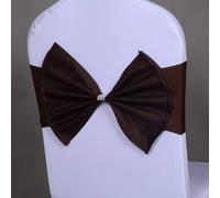 OIFAODAO, Telai for Sedia, Cintura for Sedia da Matrimonio Papillon Fascia for Sedia in Spandex Farfalla Farfallino Decorazione di Nozze Festa for Banchetti dell'hotel,Fasce per sedie(Dark Brown)