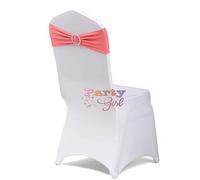 OIFAODAO, Telai for sedie, Fascia for Sedia Fascia for Sedia in Spandex Fiocco con Fibbia for Fodera for Sedia Decorazione for Hotel for Eventi for Feste, 50 Pezzi,Fasce per sedie(Pink)