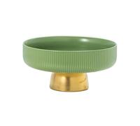 OIFAODAO, Vassoio da portata con piede Ciotola in ceramica piccolo, piatto for caramelle, for cibo, for frutta secca, for alimenti base for,Ciotola per frutta(Light Green,8inch)