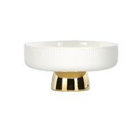 OIFAODAO, Vassoio da portata con piede Ciotola in ceramica piccolo, piatto for caramelle, for cibo, for frutta secca, for alimenti base for,Ciotola per frutta(Wit,8inch)