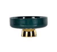 OIFAODAO, Vassoio da portata con piede Ciotola in ceramica piccolo, piatto for caramelle, for cibo, for frutta secca, for alimenti base for,Ciotola per frutta(Dark Green,8inch)