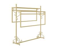 OIFAODAO, Vendita al dettaglio di vestiti Appendiabiti in metallo resistente, negozio abbigliamento moderno sospeso reversibile dorato, espositore for boutique,Stendibiancheria(Type B,150cm)