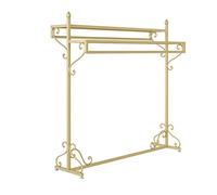 OIFAODAO, Vendita al dettaglio di vestiti Appendiabiti in metallo resistente, negozio abbigliamento moderno sospeso reversibile dorato, espositore for boutique,Stendibiancheria(Type a,100cm)
