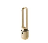 OIFAODAO, Ventilatore a torre senza lama Purificatore d'aria domestico a basso rumore a eolica circolante dal pavimento al soffitto ，Ventilatori da pavimento(Cream White)