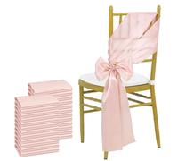 OIFAODAO, Verde Salvia, 24 Pezzi, 17 x 275 cm, fusti for sedie in Raso, Fiocchi, coprisedie, Nastri for Decorazioni for Feste, Banchetti Nuziali, Eventi,Fasce per sedie(Pink)