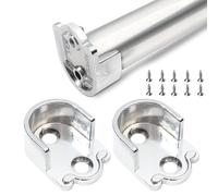 OIGWBPH 2 Pz Supporto Asta Armadio a Forma di U,Reggitubo Laterale per Asta di Armario,Supporto per Asta Flangia in Lega di Zinco,supporti per bastoni tende