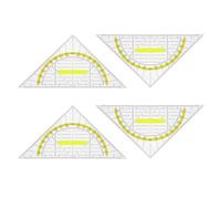 OIGWBPH 4pcs Set di Triangoli Geometrici Set Flessibile per disegnare Cerchi Set Geometrico Adatto a Designer di Ufficio Che disegnano Studenti