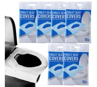 OIGWBPH 60 Pezzi Copriwater USA e Getta Igienici,Copri Tazza WC Monouso Impermeabili Biodegradabili Coprisedili per WC per Viaggio Bagni Pubblici Hotel,Copriwc Monouso per Adulti e Bambini