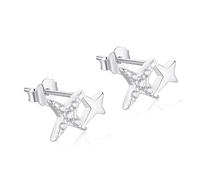 OIGWBPH Orecchini Donna Argento 999-Orecchini di Goccia Star Ciondolo Argento Sterling 925 per le Donne Ragazze