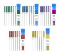 OIHCAZ Aghi per macchina da cucire, 30 pezzi, per cucire misure assortite 65/9-110/18, codolo piatto codificato a colori, compatibili con Singer Brother e vecchie macchine da cucire