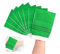 OIHCAZ - Guanti esfolianti coreani, 8 pezzi, per rimuovere la pelle morta, calli, scrub doccia, spa, migliorare la qualità della pelle e promuovere la circolazione sanguigna, panno esfoliante coreano