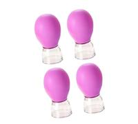 OIIBWQ Set di Coppettazione per Il Viso Da 4 Pezzi, Kit per Terapia di Coppettazione con Aspirazione a Vuoto, Portatile per Salone di Bellezza, Negozio, Donn, Viola