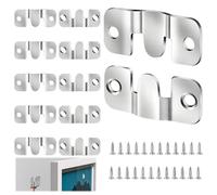 Oiieco Cornice portafoto in acciaio inox resistente, 12 pezzi, a incastro, a incasso, a scomparsa, 44 x 19 mm, con viti per foto e specchio