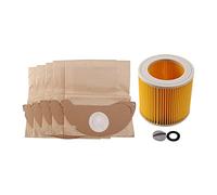 Oikabio 1 x Filtri Hepa 5 pz sacchetti di carta per aspirapolvere parti cartuccia filtro Hepa Wd2250 Wd3.200 Mv2 Mv3 Wd3