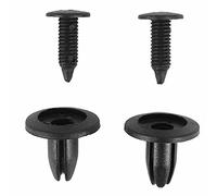 Oikabio 100 rivetti in plastica tipo di spinta per parafanghi auto, nero, 15 x 13 x 6 mm