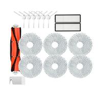 Oikabio 16Pcs Kit per Aspirapolvere Robot Aspirapolvere Filtro HEPA Lavabile Lato Principale Panno Mop