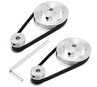 Oikabio 2 kit ruota sincrona 20 & 60 denti foro 5 mm, disco dente con 2 pezzi filo 200 mm larghezza 6 mm cinghia (foro 5 mm)