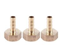 Oikabio 3 pezzi 1/2 filettatura interna 8 mm aria pneumatica a gas spinato raccordo oro