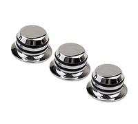Oikabio 3 Pezzi Chitarra Metallo Superiore Cilindro Tuning Bottoni Per Chitarra Elettrica Jazz Lp Chrome