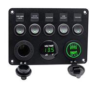 Oikabio 5 12 V / 24 V Inline Fusibile Box LED Commutatore Lavagna Dual USB Truck