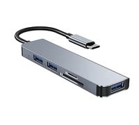 Oikabio 5 in 1 USB Tipo C Hub, Portable TYPE-C a USB 3.0+2XUSB 2.0 +SD+TF Docking Station Hub Splitter Adattatore multiporta, TC305