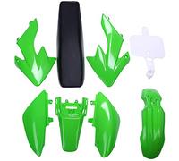 Oikabio 8 pezzi 50 Cc 110 Cc 125 Cc 140 Cc plastica 4 tempi Crf50 Pit Offroad set parafango sedile - moto kit fai da te verde