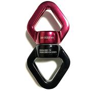 Oikabio Anello girevole universale per esterni, albero girevole a 360 gradi, 3000 kg, con trazione e , per yoga, girevole, anello universale, rosso e nero