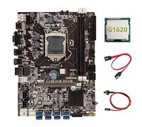 Oikabio B75 BTC Mining Scheda Madre+G1620 CPU+ SAT Interruttore LGA1155 8XPCIE Adattatore USB B75 Scheda Madre Minatore USB BTC
