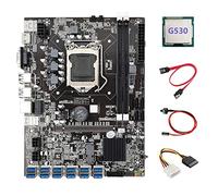 Oikabio B75 ETH Scheda Madre 12 PCIE a USB3.0+G530 CPU+4PIN IDE a SATA + SATA+ Switch Scheda Madre LGA1155