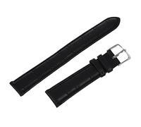Oikabio Cinturino per orologio, cinturino in lega, fibbia in PU, 18 mm, Nero , striscia