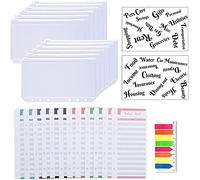 Oikabio Confezione da 27 raccoglitori formato A6, formato A6, chiusura a strappo, costo budget, fogli per denaro, etichette adesive